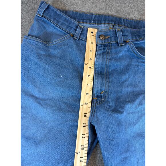 Vintage 70s Levis Jeans Mens Size 33 Blue Bell Bottom Orange Tab OshKosh Grunge - Picture 3 of 9